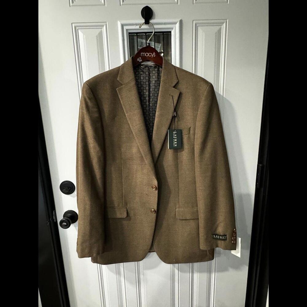 Ralph Lauren Suit Jacket / Blazer Light Brown Size 42 L NWT